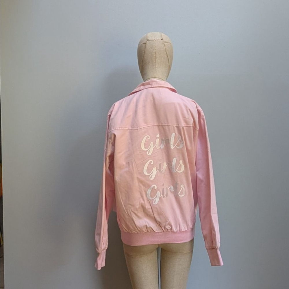 Olive and Frank Girls Girls Girls Pink Bomber Jacket - Small - New - Picture 3 of 9